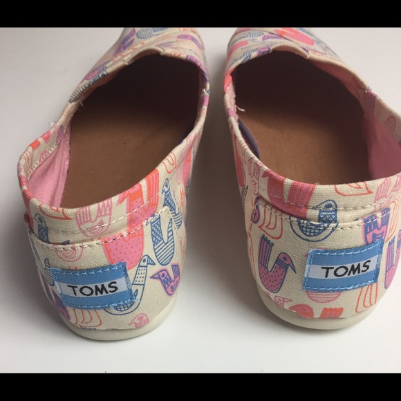 Toms Coral Multi Birds Women’s Size 7 - Picture 4 of 8